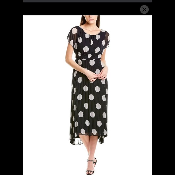 Taylor Dresses & Skirts - Taylor Blue and White High Low Sundress with Flutter Sleeves